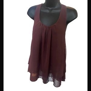 Plum tank blouse